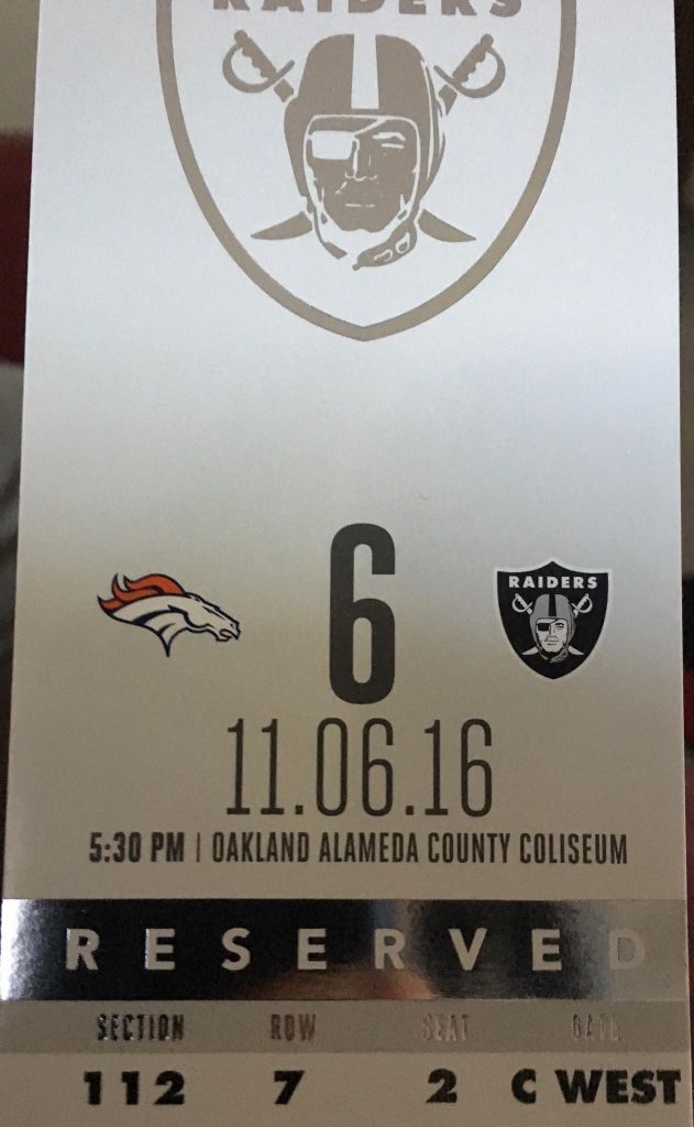 Oakland Raiders vs Denver Broncos tickets