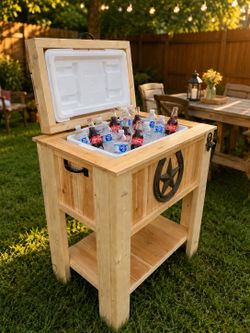 Handcrafted Wood Cooler