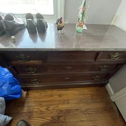 Dresser with marble top