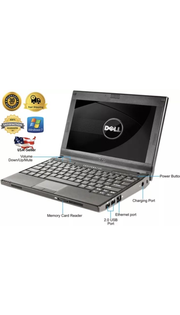 Dell Latitude Mini Laptop | Windows 7 Pro | Microsoft Office | SD Card | Wifi