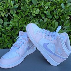 Nike Air Jordan 1 Mid Pink Wash Violet Frost White Sneakers Shoes FD8780 601 7Y