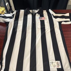 Honigs Referee Shirt Sideline Judge Vintage Striped Men Large