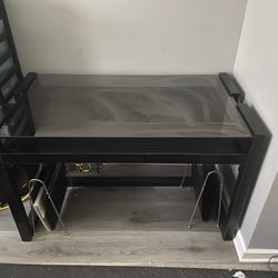 Glass Top Office Desk 