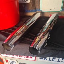 Harley Davidson Original Exhaust Mufflers Chrome 