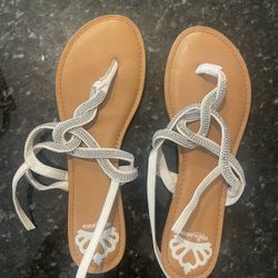 White sandals