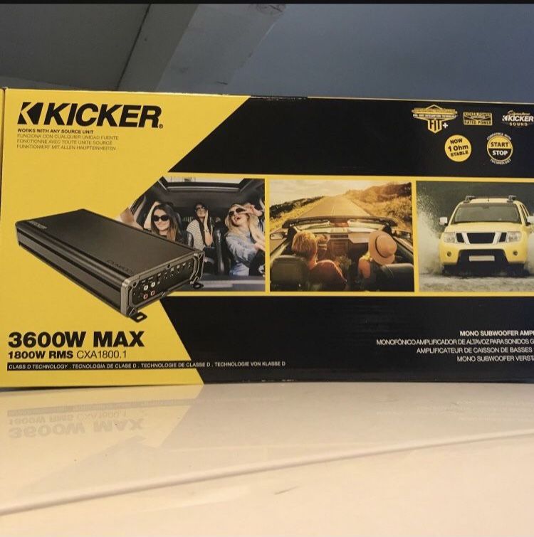 Kicker 3600 Watts Max Monoblock Amplifier 1800 Watts Rms