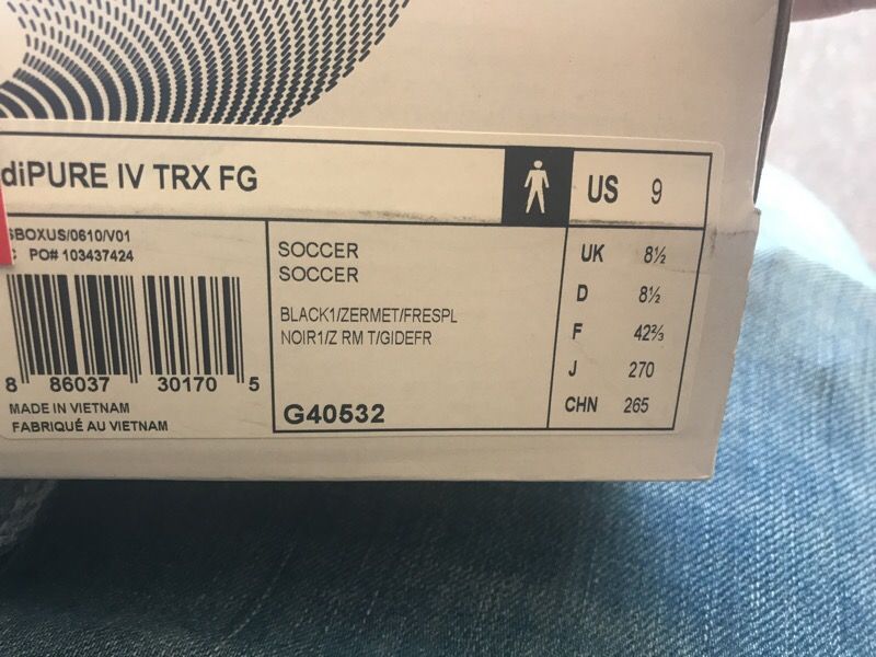 Adidas adipure size 9