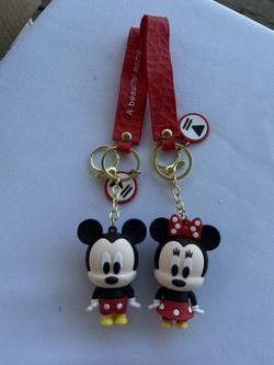 Mickey And Minnie Keychain Bundle 2pcs