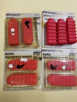 4 pairs of hot pink head rest boots