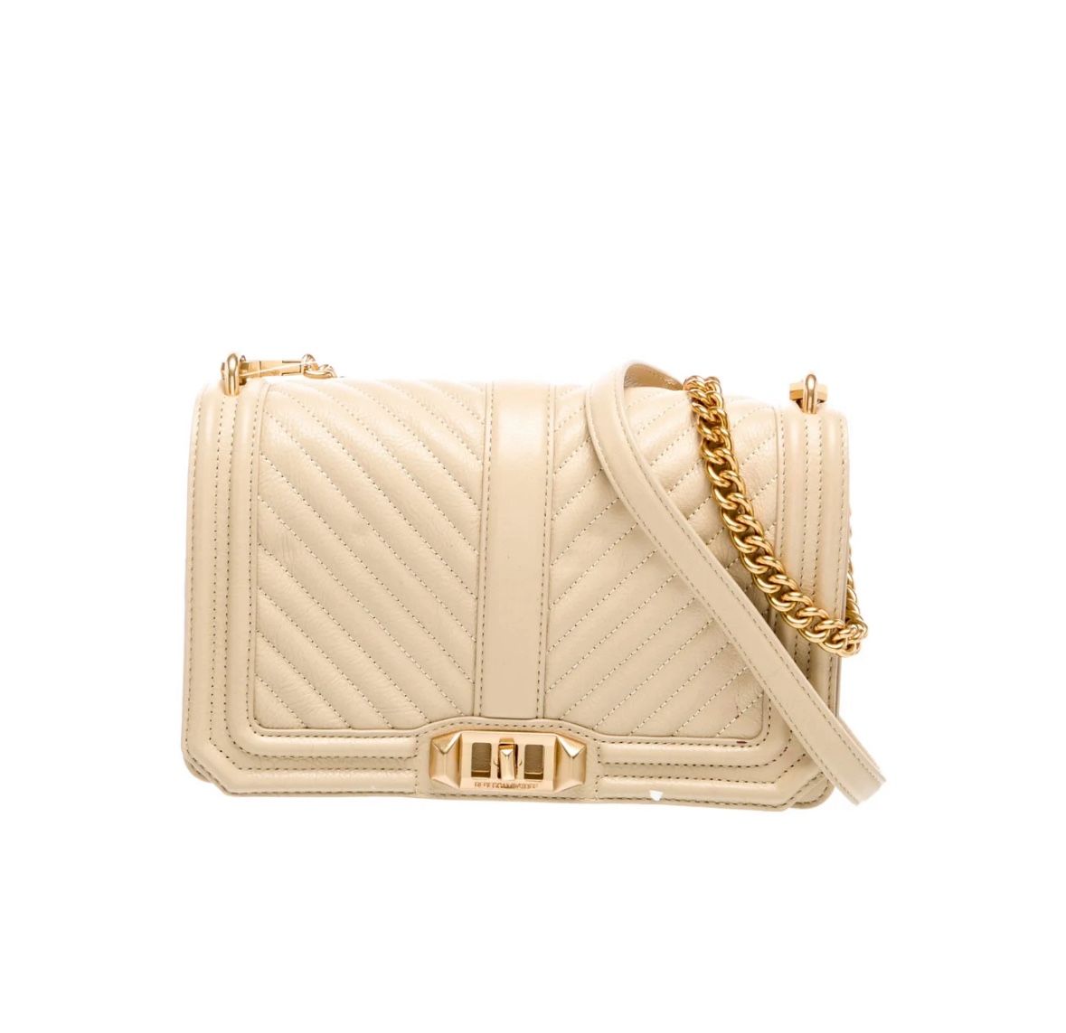 Rebecca Minkoff Leather Quilted Chevron Crossbody Bag