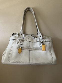 Coach White 13160 Stylish Leather Handbag 