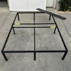 Full Size Bed Frame, Box Spring, And Mattress