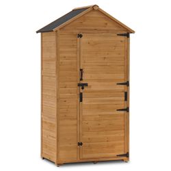 Fir Wood Garden Shed Outdoor Storage Unit 1998 Mcombo