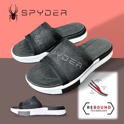 Spyder Women’s Peninsula Black White Rebound Technology Sandals Slides Sz 8