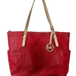 Michael Kors Red Tote Bag