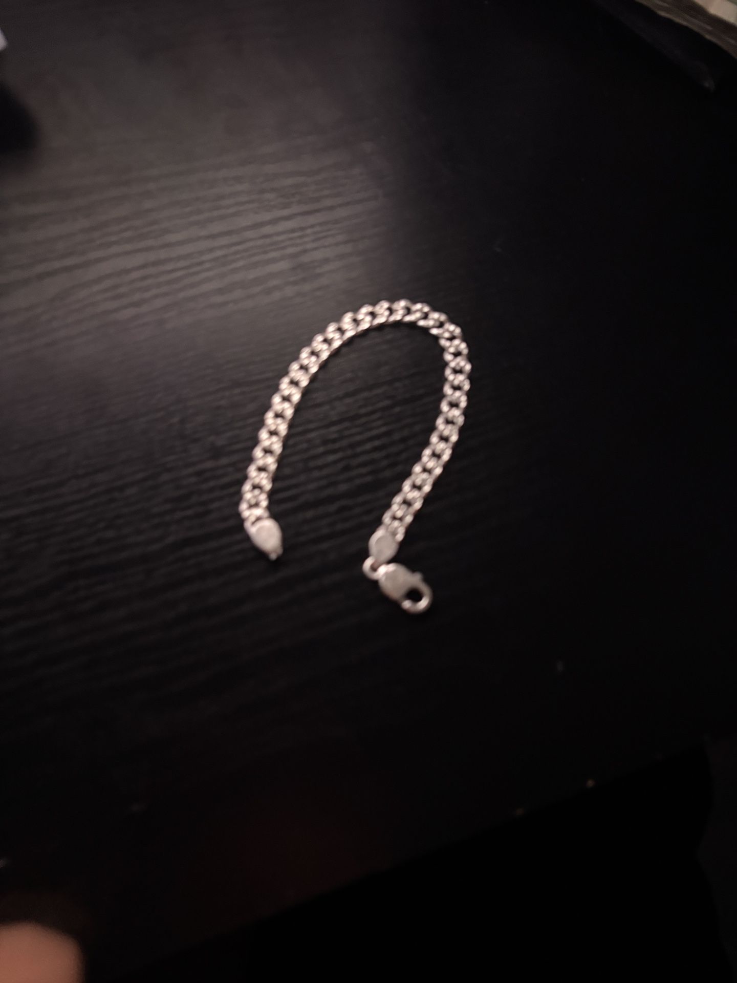 silver cuban link bracelet