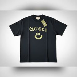 Gucci Black Smiley Face Logo Tee