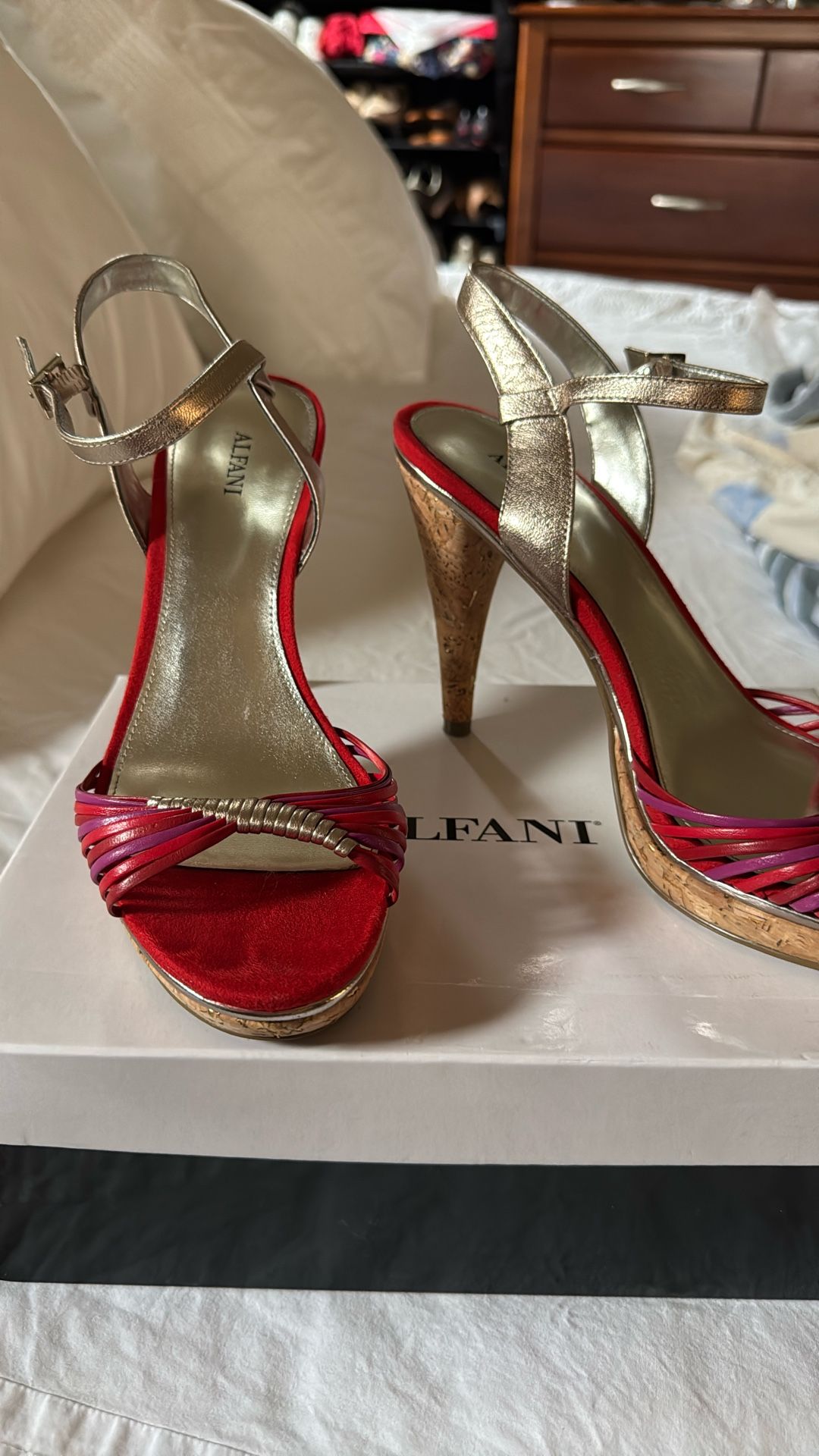 Sandals Alfani Color Happy Red Size 8.5