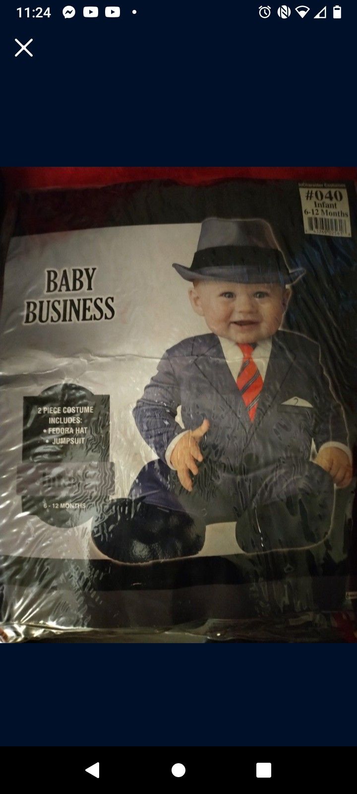 Costume BOSS BABY Size 6months 9months 12months Like New Business Suit with Hat $8 Poinciana Kissimmee 34758 