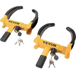 VEVOR Wheel Clamp Lock, 2 Pack Universal Adjustable Anti-Theft Tire Lock, Heavy