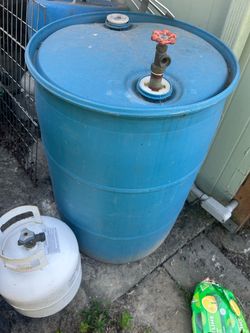 50 gallon water container with brass spigot
