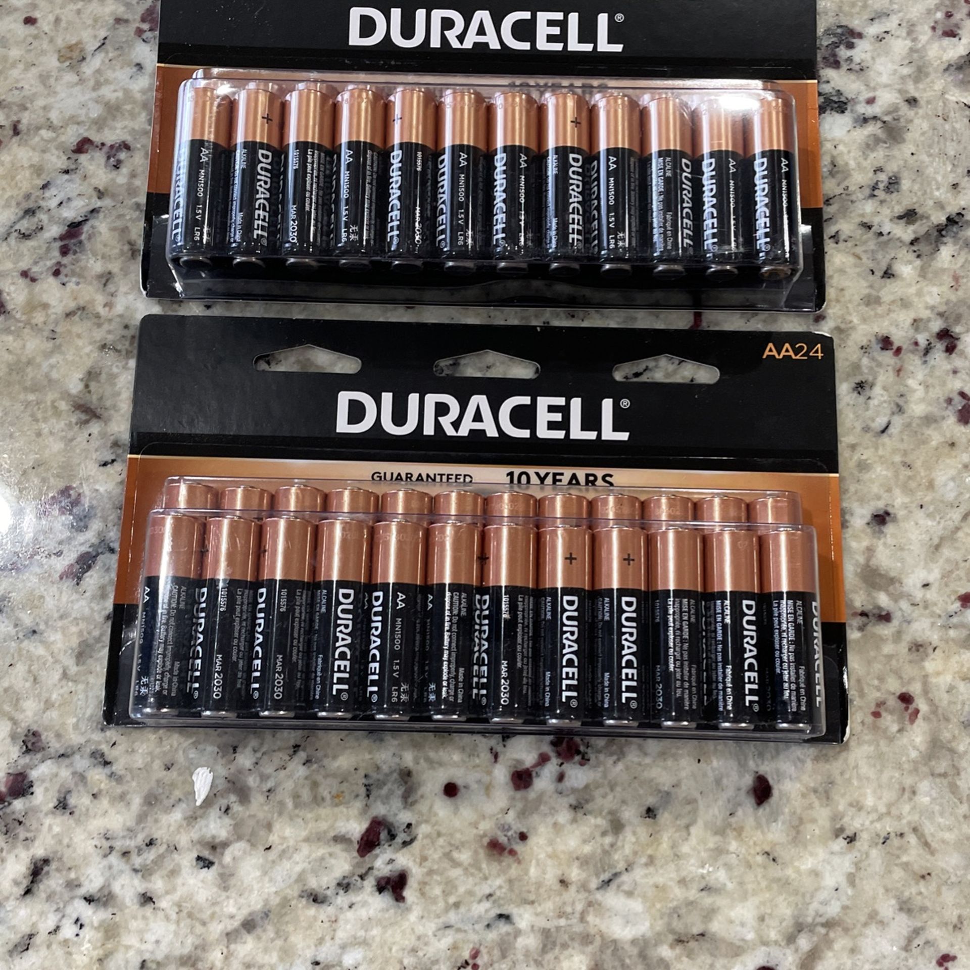 2 Packs Duracell AA Batteries (24x2) Exp- 02/2029 And Later