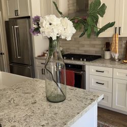 Pottery Barn Bubble Glass Vase 21” Tall