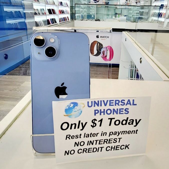 Apple IPhone 14 128gb  UNLOCKED . NO CREDIT CHECK $1 DOWN PAYMENT OPTION  3 Months Warranty * 30 Days Return *