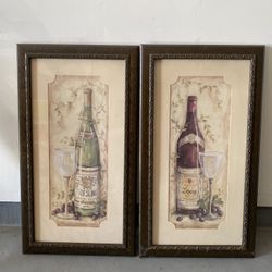 Framed Wine Picture Paintings 