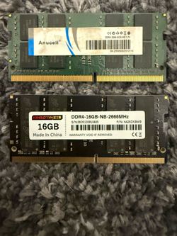 DDR4 Ram 24GB.      16GB and 8GB