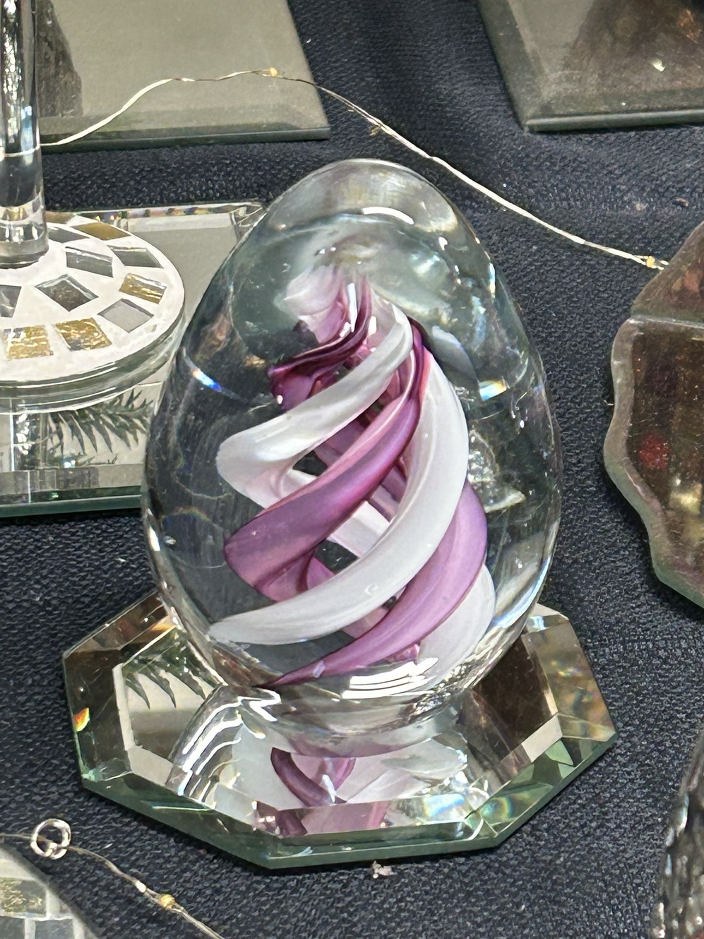 Heavy Glass Paperweight 5”