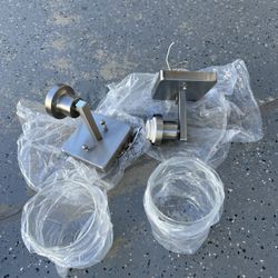 As her 1 Light vanity with clear glass shade set of 2 color brushed nickel