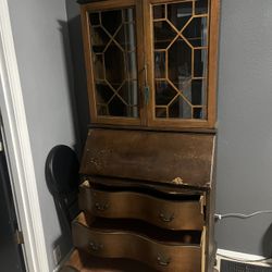 Vintage Wood Secretary Desk