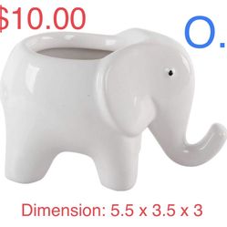 cute elephant ceramic planter