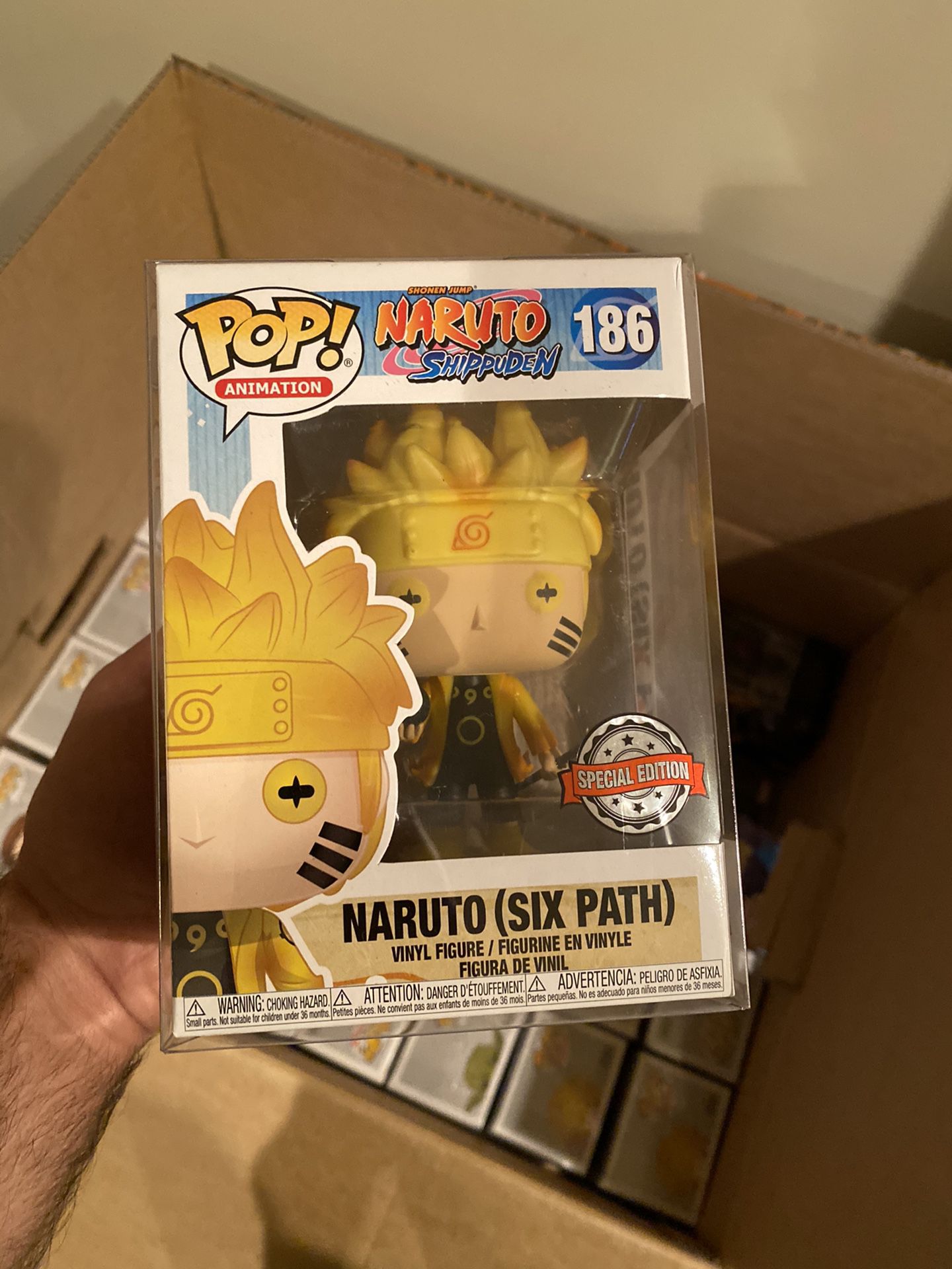 Naruto Shippuden Six Path Gold Special Edition Exclusive Sticker Funko Pop 186