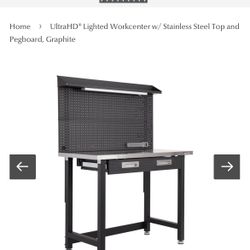 Work Bench With Light , electric Plugin and Chair 