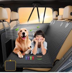 Car Dog Seat Cover Hard Bottom, Support  Dog Back Seat Extender,...