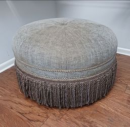 Round Upholstered 36” Ottoman / Coffee Table