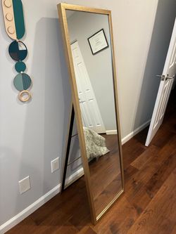 Full-Length Floor Mirror Gold Frame