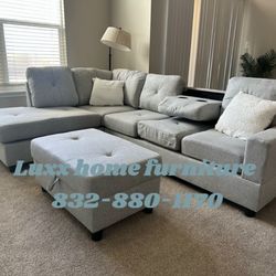 New Sectional Sofa Gray Financing Available 