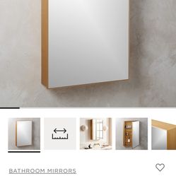 CB2 Brass Medicine Cabinet
