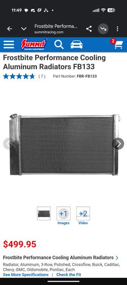 Used frostbite radiator dual 13 inch spal fans and shroud