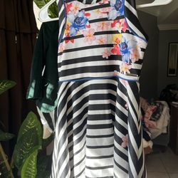 Flower Stripe Dress 