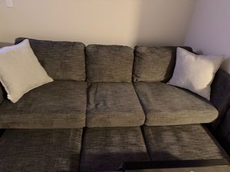 Gray Fabric 3-Seat Sofa