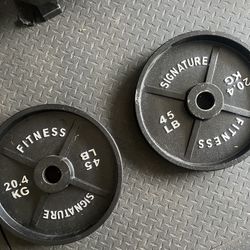 2 Inch Olympic Pair Of 45lb Plates 