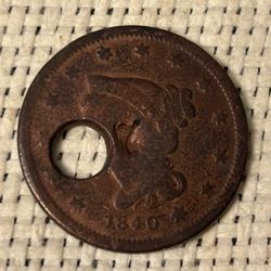1 cent  1840 USA , antique coin