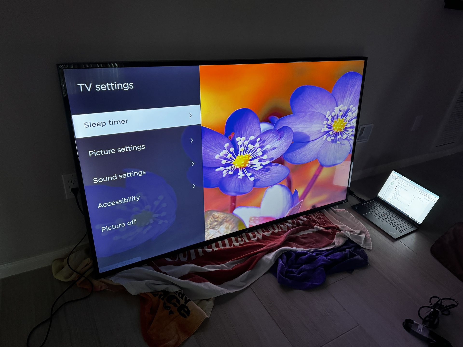 4K TCL 65” Smart TV - Roku TV