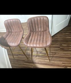 ✨ Set of 2 Faux Leather Accent Chairs – $75 OBO ✨