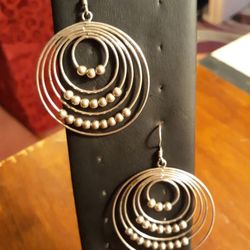 .925 sterling silver oscilator earrings