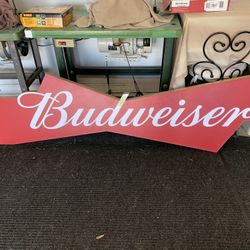 Budweiser Wood Sign 78” Long X 18” Wide 1.5” Thick